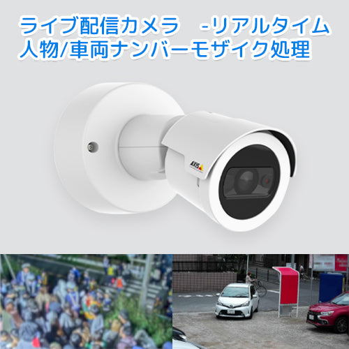 ライブ配信カメラ -リアルタイム人物/車両ナンバーモザイク処理 (M2035-LE)