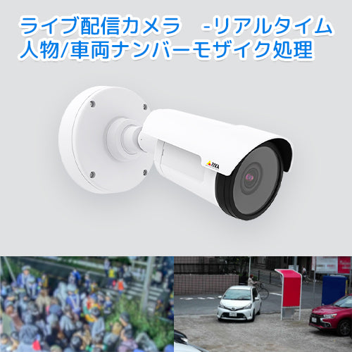 ライブ配信カメラ　-リアルタイム人物/車両ナンバーモザイク処理（P1468-LE）